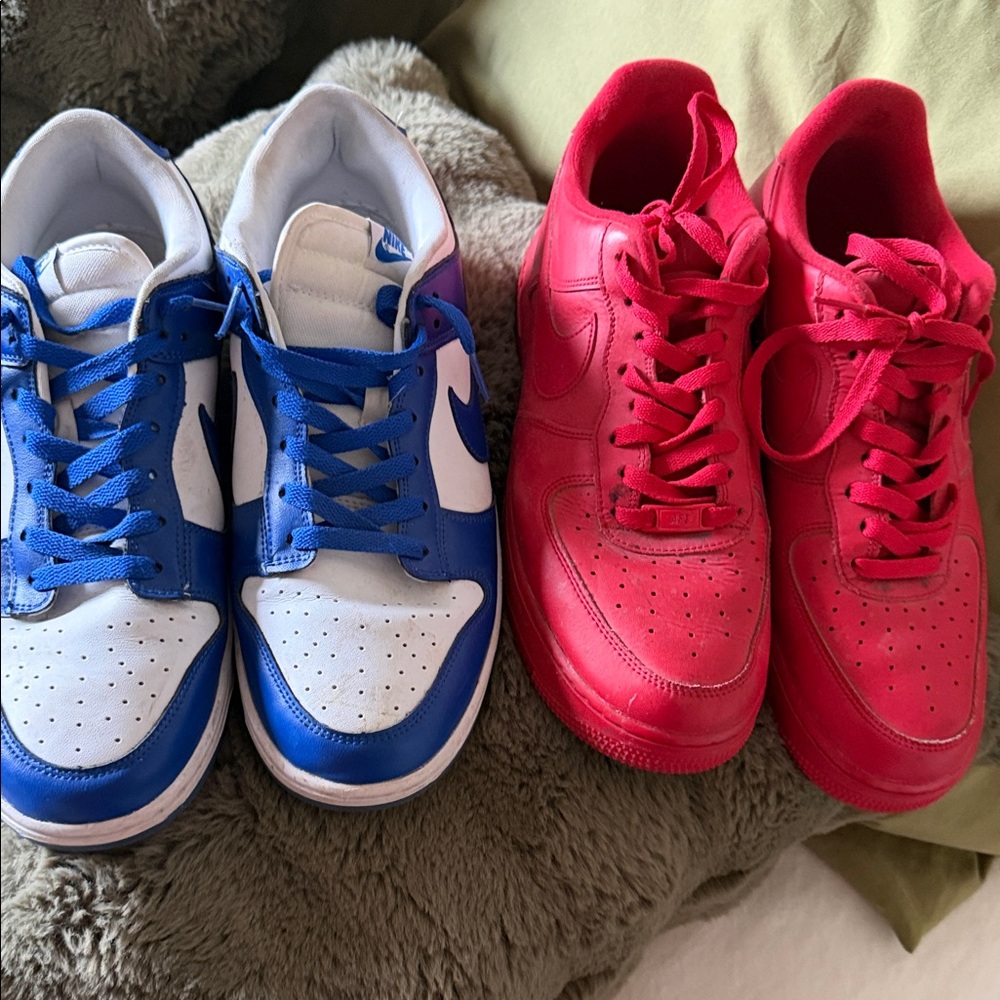Nike Dynamic Blue and Red Athletic Shoes